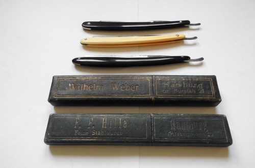Drei antikes rasiermesser - antikes,